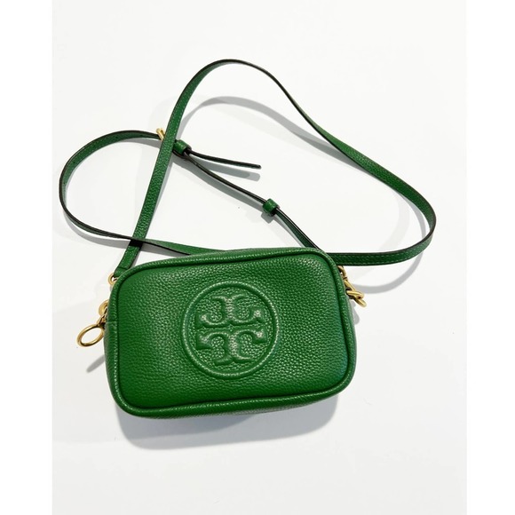 tory burch camera bag green